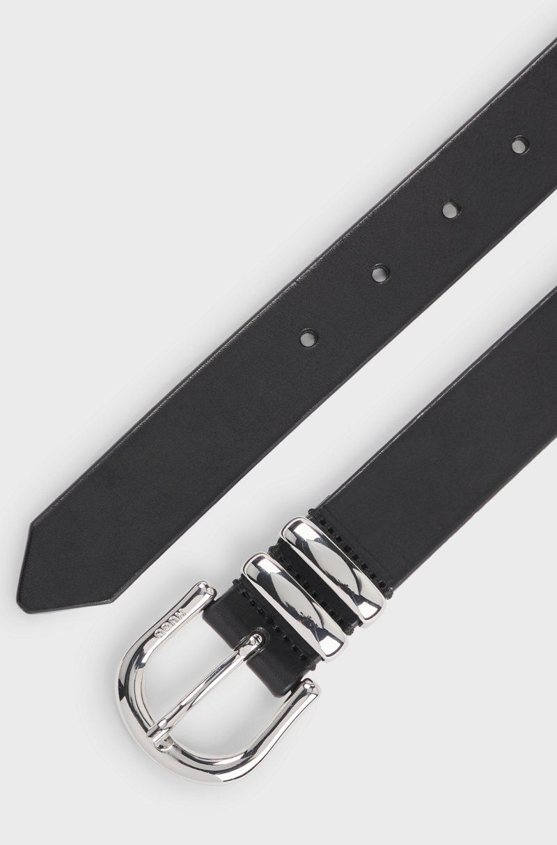 Hugo Boss Cinturón De Piel Italiana Con Trabilla Doble