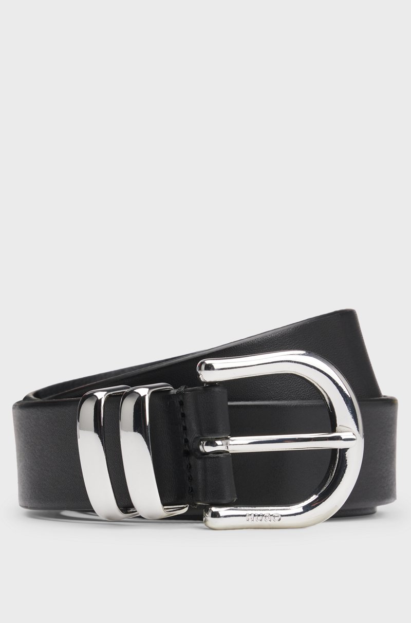 Hugo Boss Cinturón De Piel Italiana Con Trabilla Doble