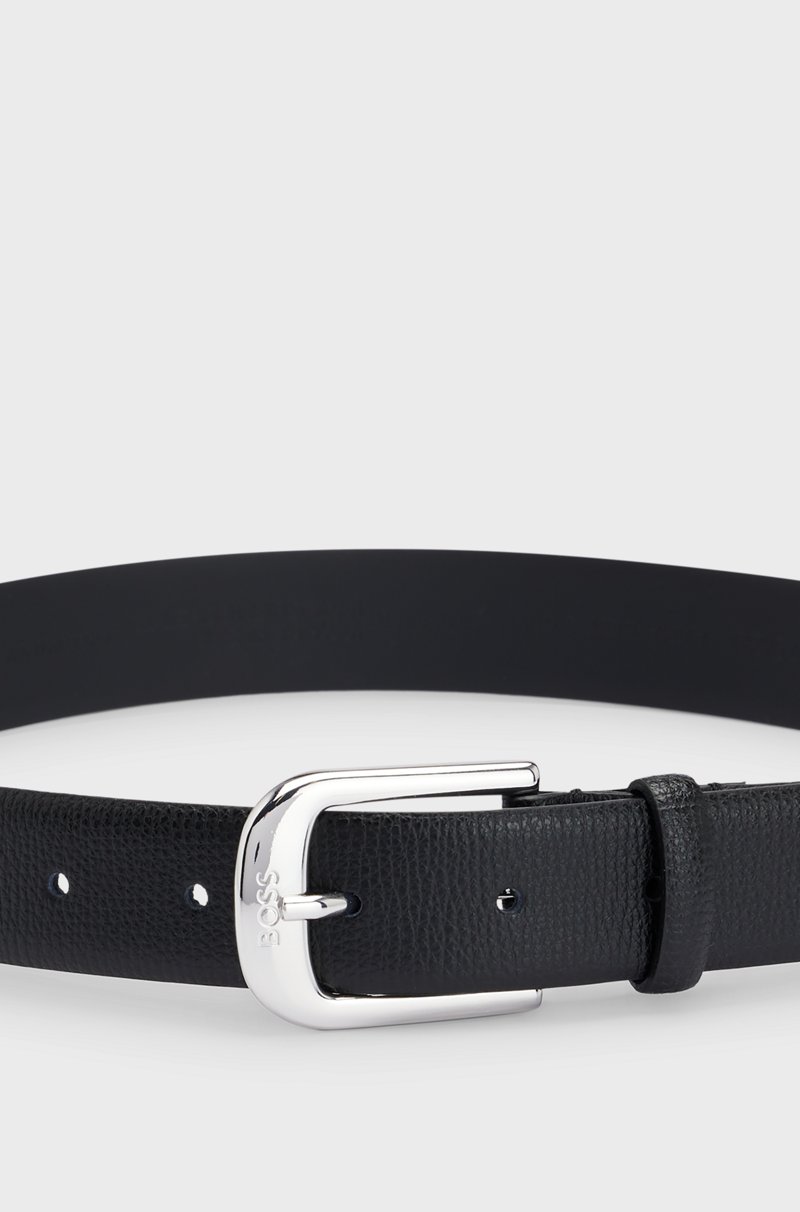 Hugo Boss Cinturón De Piel Italiana Y Hebilla Con Logo