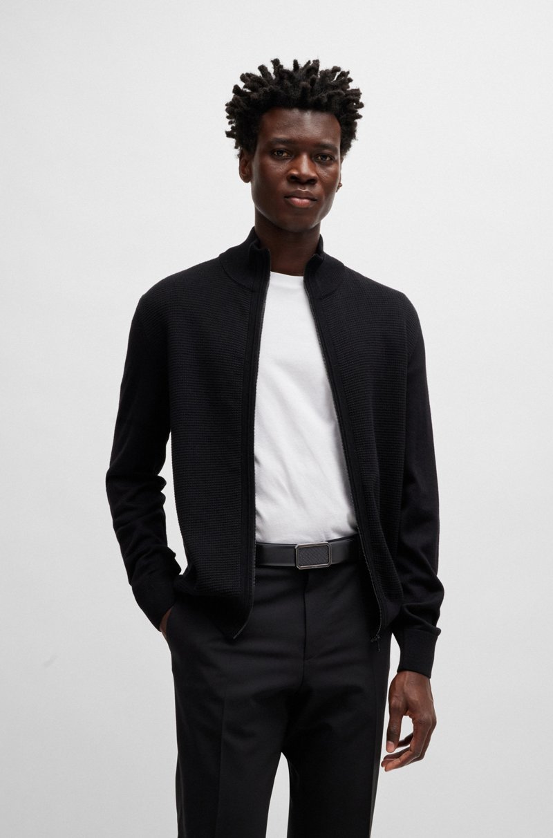 Hugo Boss Cinturón De Piel Italiana Y Hebilla De Placa Con Monograma