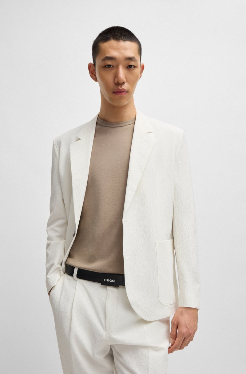 Hugo Boss Cinturón De Piel Mate Con Hebilla Con Placa Y Detalle De La Marca