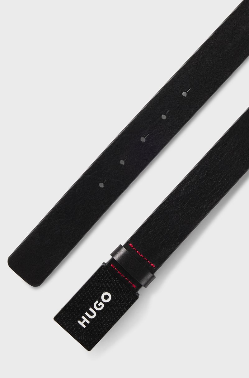 Hugo Boss Cinturón De Piel Mate Con Hebilla Con Placa Y Detalle De La Marca