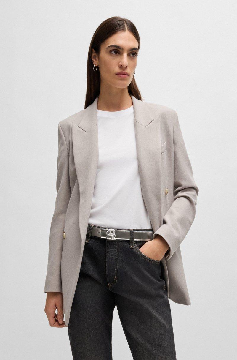 Hugo Boss Cinturón Reversible De Piel Con Monograma Double B En La Hebilla