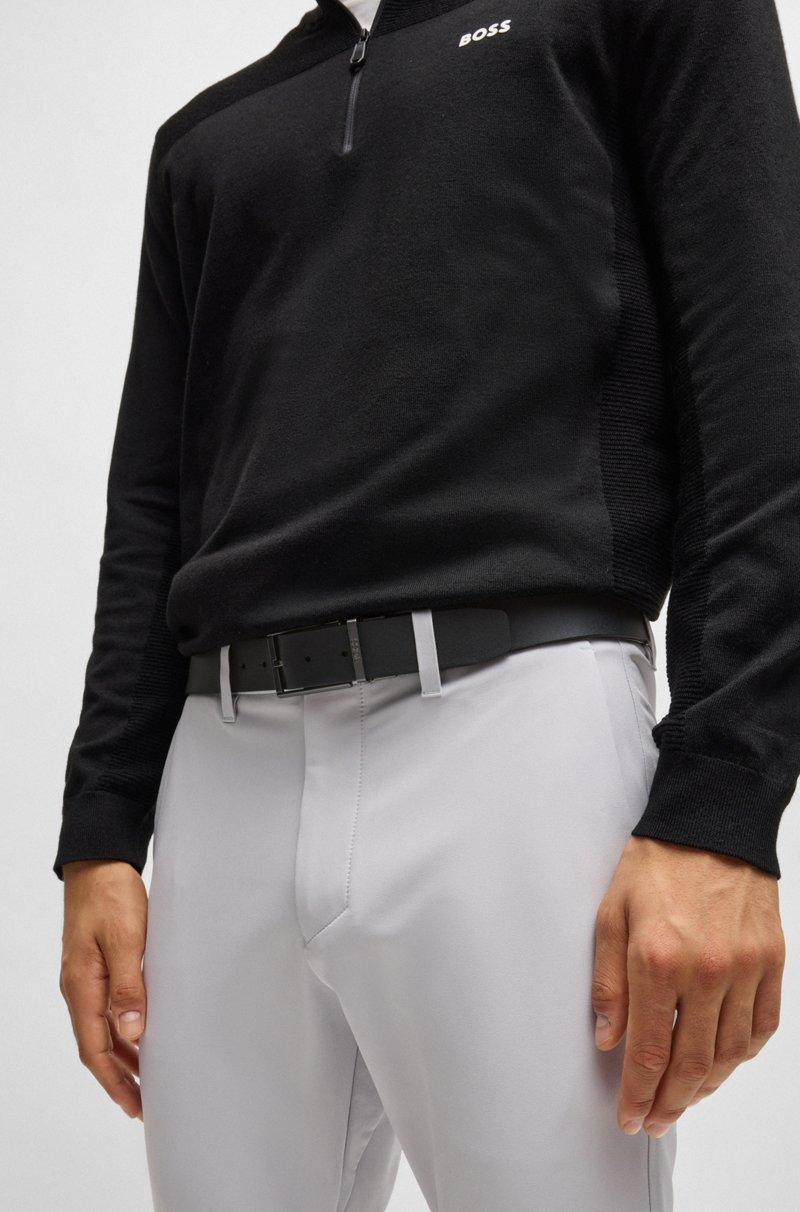 Hugo Boss Cinturón Reversible De Piel Italiana Con Hebilla Con Placa Y Hebijón