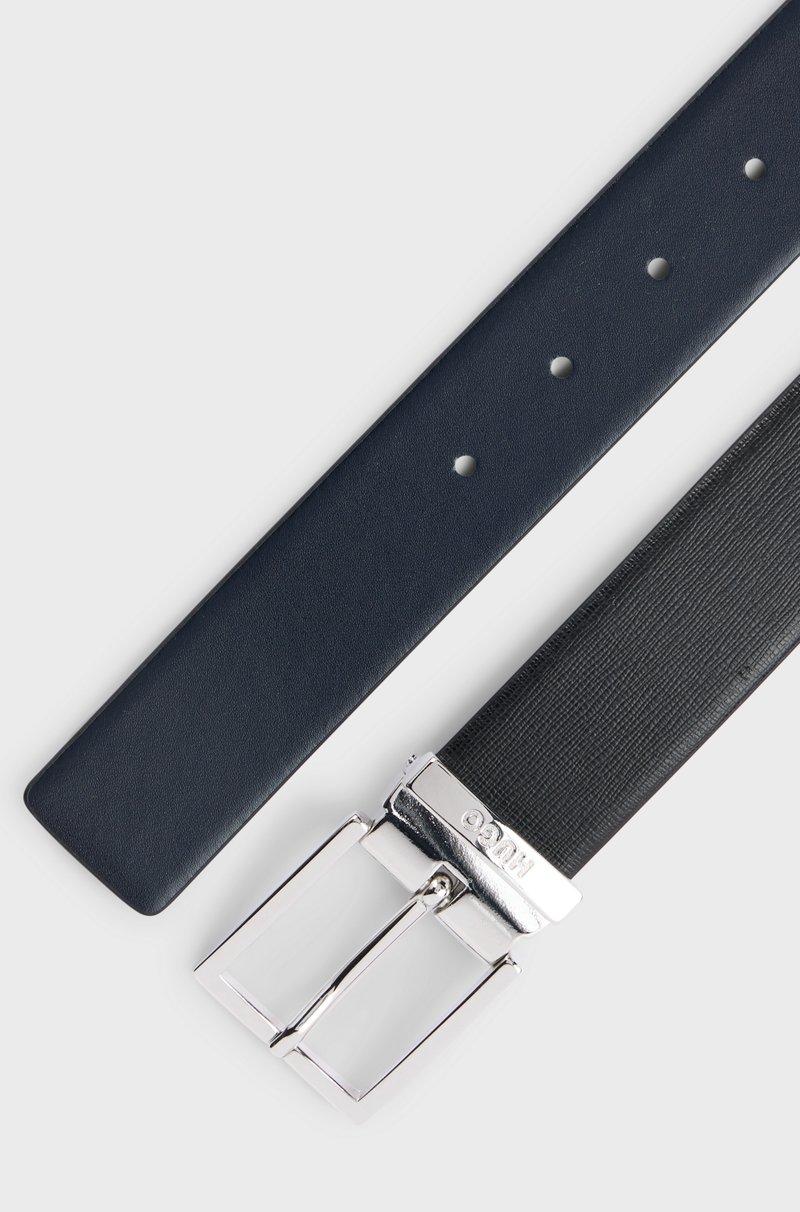 Hugo Boss Cinturón Reversible De Piel Italiana Con Hebilla Con Logo