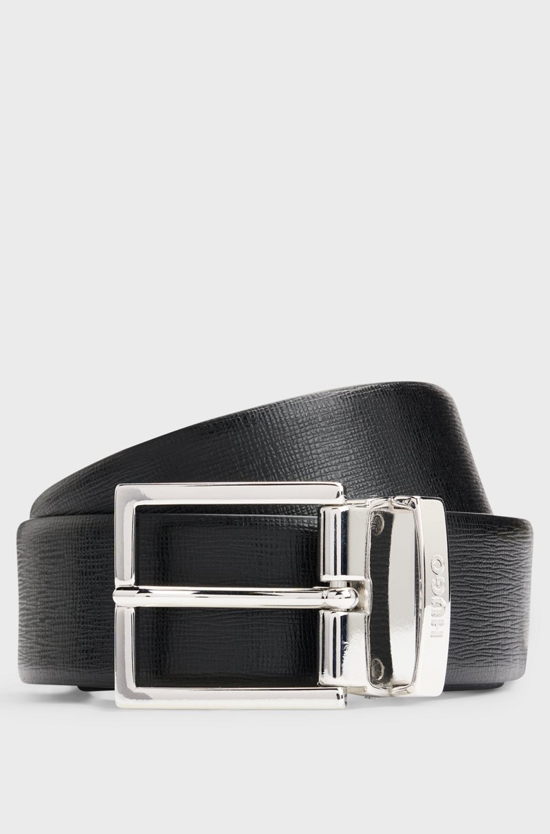Hugo Boss Cinturón reversible de piel italiana con hebilla con logo
