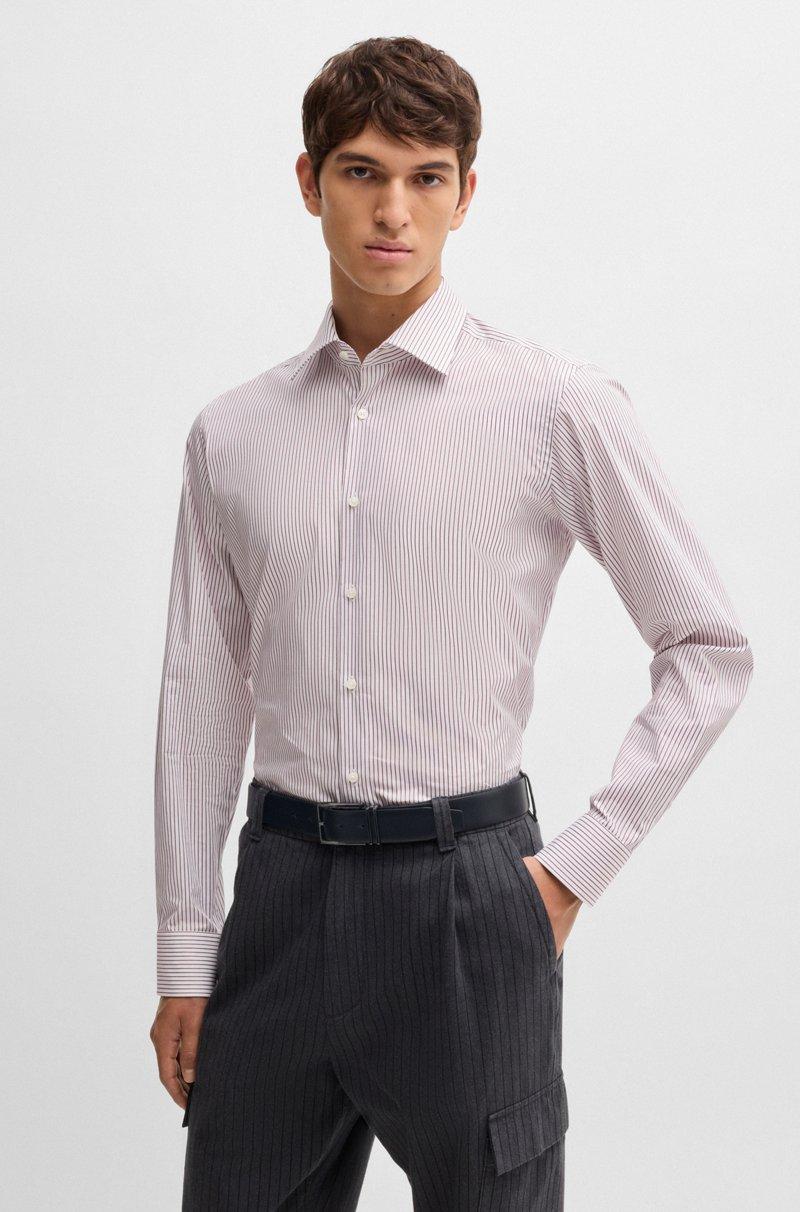 Hugo Boss Cinturón Reversible De Piel Italiana Con Hebillas Intercambiables