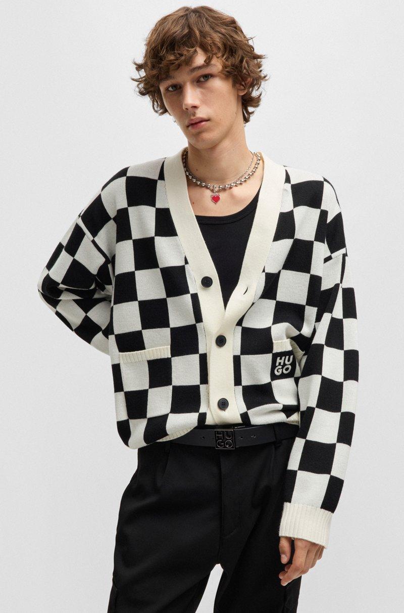 Hugo Boss Cinturón Reversible De Piel Italiana Con Logo Apilado En La Hebilla