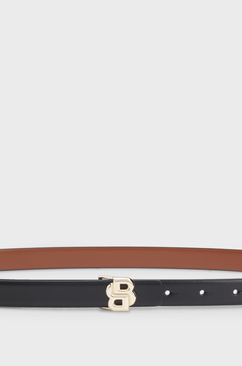 Hugo Boss Cinturón Reversible De Piel Italiana Con Monograma Double B En La Hebilla