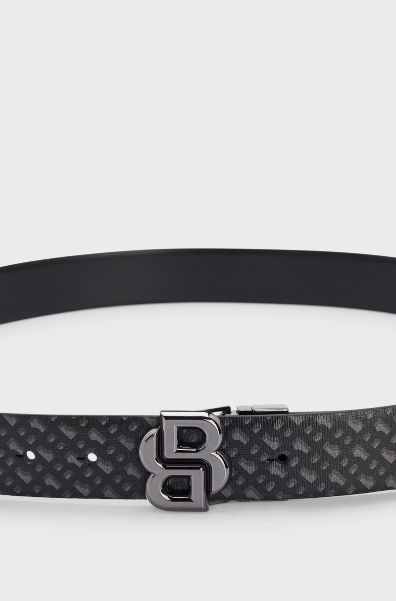 Hugo Boss Cinturón Reversible De Piel Italiana Con Monograma Double B En La Hebilla