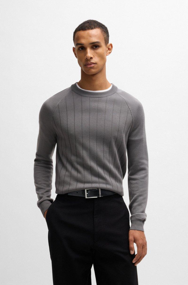 Hugo Boss Cinturón Reversible De Piel Italiana Granulada Con Logo En La Trabilla