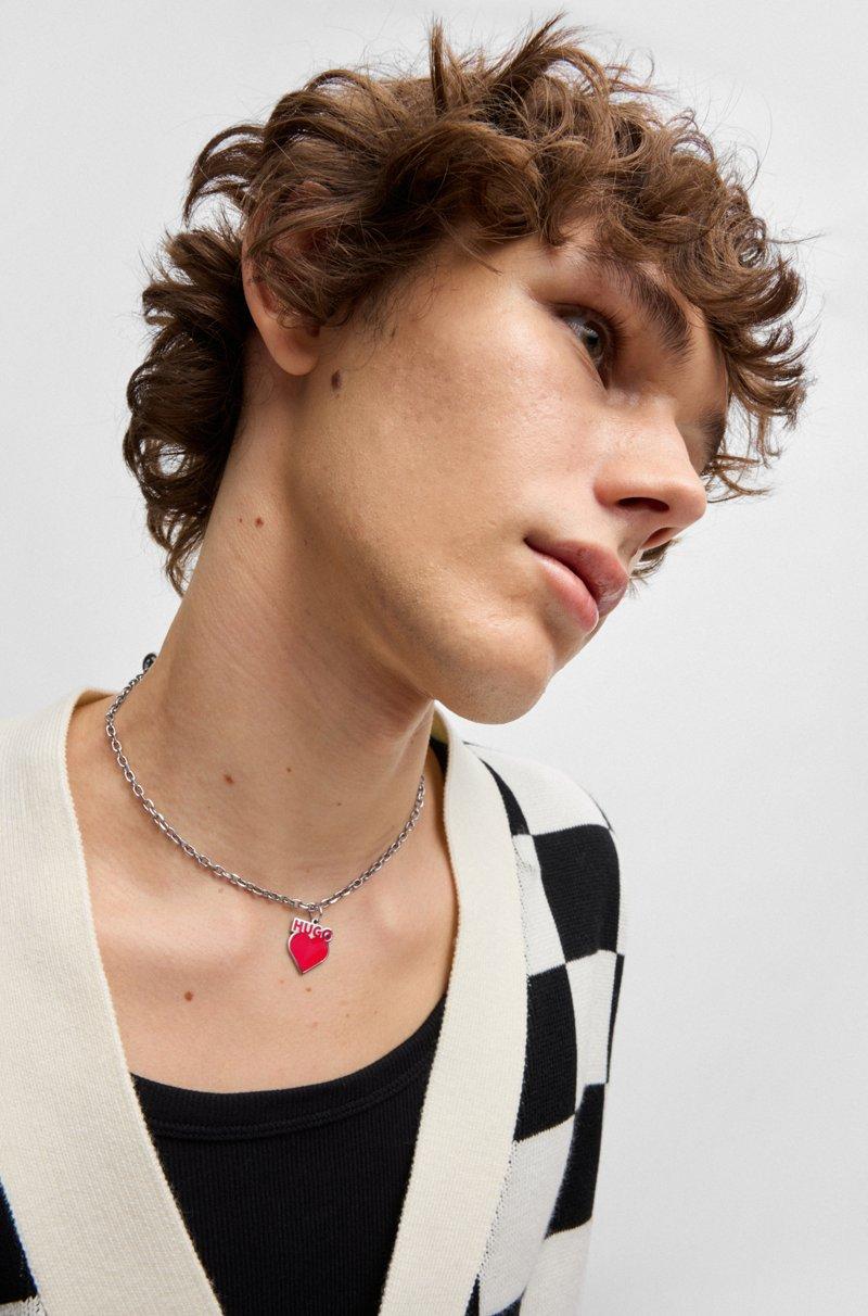 Hugo Boss Collar De Cadena Con Colgante Con Forma De Corazón Y Logo