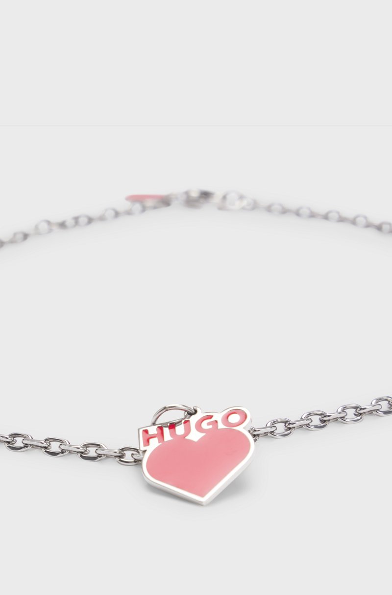 Hugo Boss Collar De Cadena Con Colgante Con Forma De Corazón Y Logo