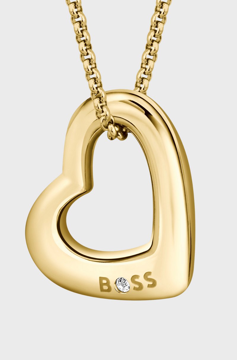 Hugo Boss Collar En Tono Dorado Con Colgante De Corazón