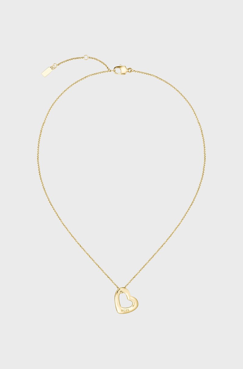 Hugo Boss Collar En Tono Dorado Con Colgante De Corazón