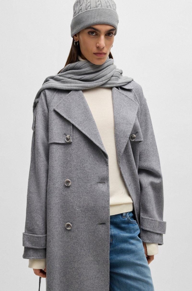 Hugo Boss Conjunto De Bufanda Y Gorro De Mezcla De Lana En Caja De Regalo