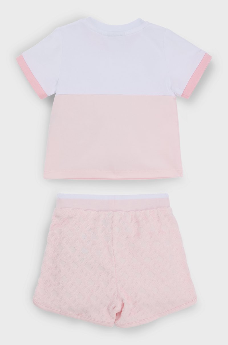 Hugo Boss Conjunto De Camiseta Y Shorts Para Bebés En Caja De Regalo