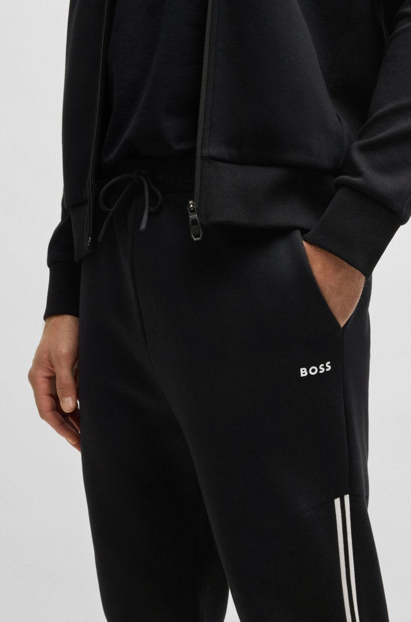 Hugo Boss Conjunto De Chándal Regular Fit De Algodón Elástico Con Apliques A Rayas