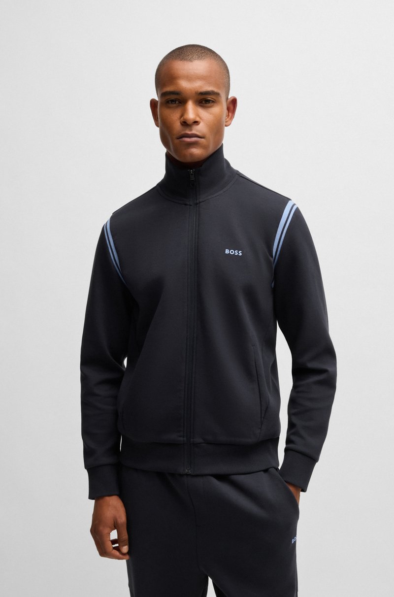 Hugo Boss Conjunto De Chándal Regular Fit De Algodón Elástico Con Apliques A Rayas