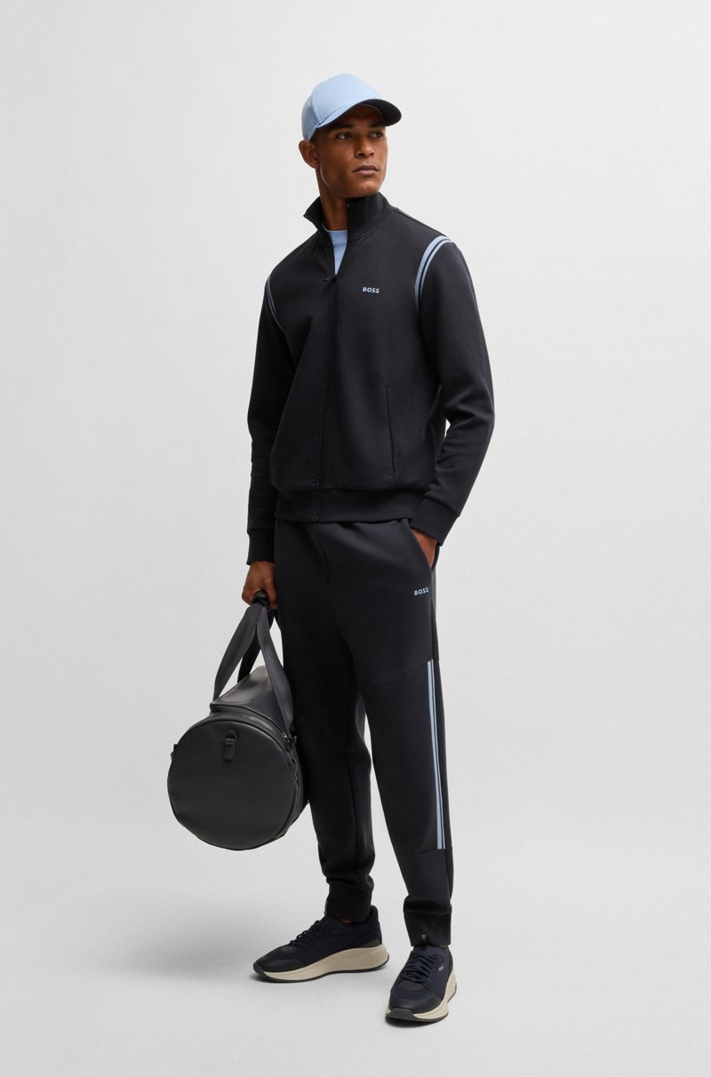 Hugo Boss Conjunto De Chándal Regular Fit De Algodón Elástico Con Apliques A Rayas