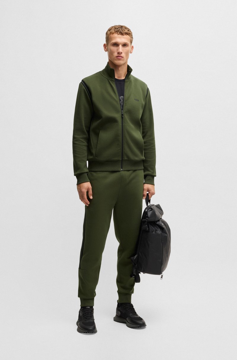 Hugo Boss Conjunto de Chándal regular fit de algodón elástico con apliques a rayas