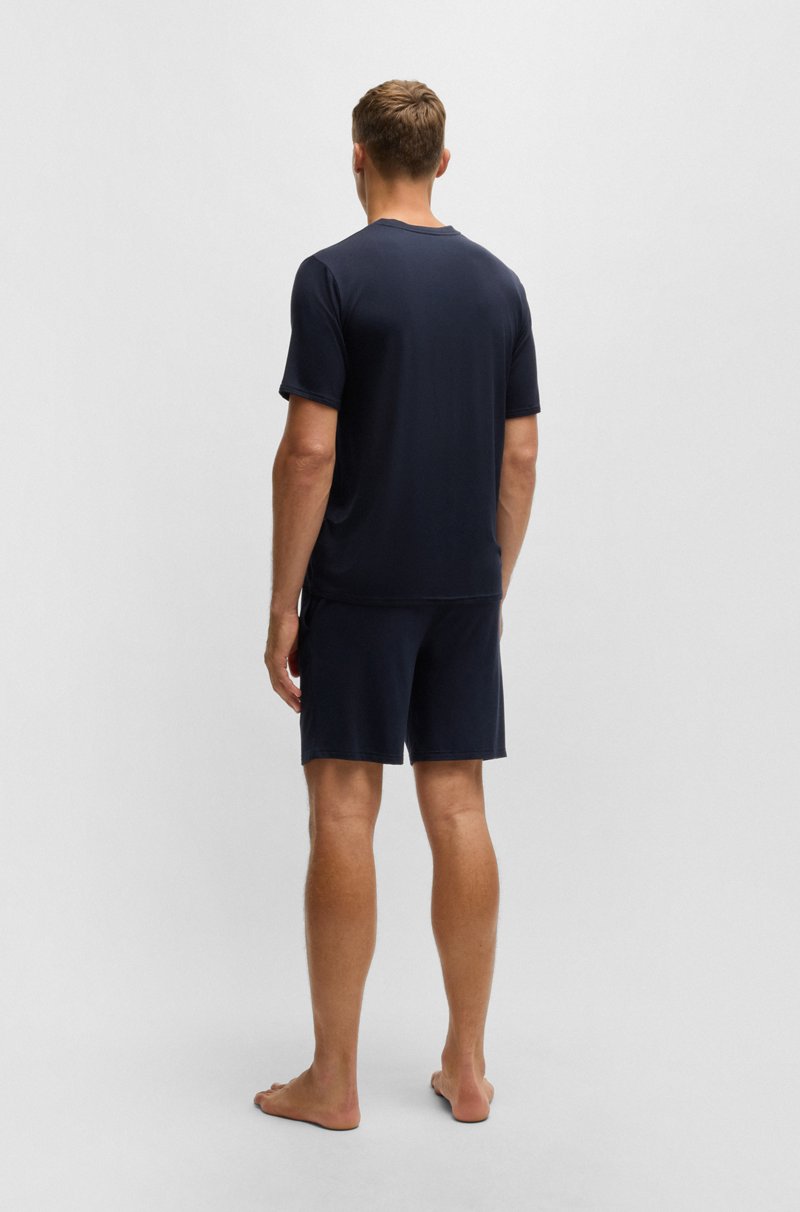 Hugo Boss Conjunto De Pijama Corto De Punto Con Detalle De La Marca Bordado