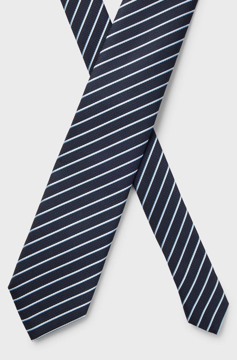 Hugo Boss Corbata A Rayas Diagonales En Jacquard De Mezcla De Seda