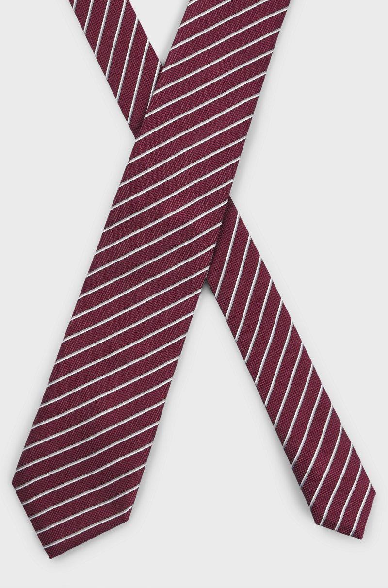 Hugo Boss Corbata A Rayas Diagonales En Jacquard De Mezcla De Seda