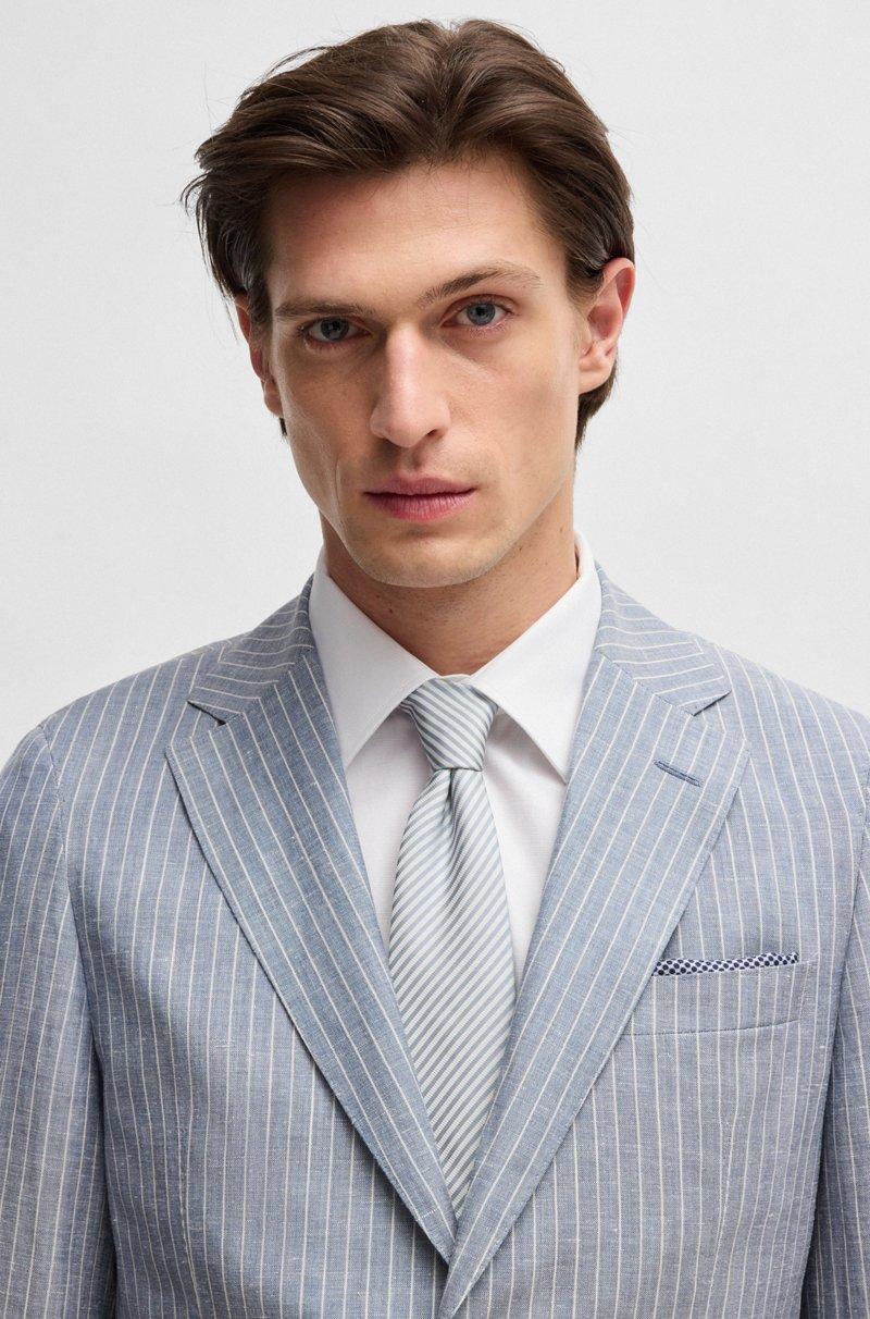 Hugo Boss Corbata A Rayas Diagonales En Seda Italiana