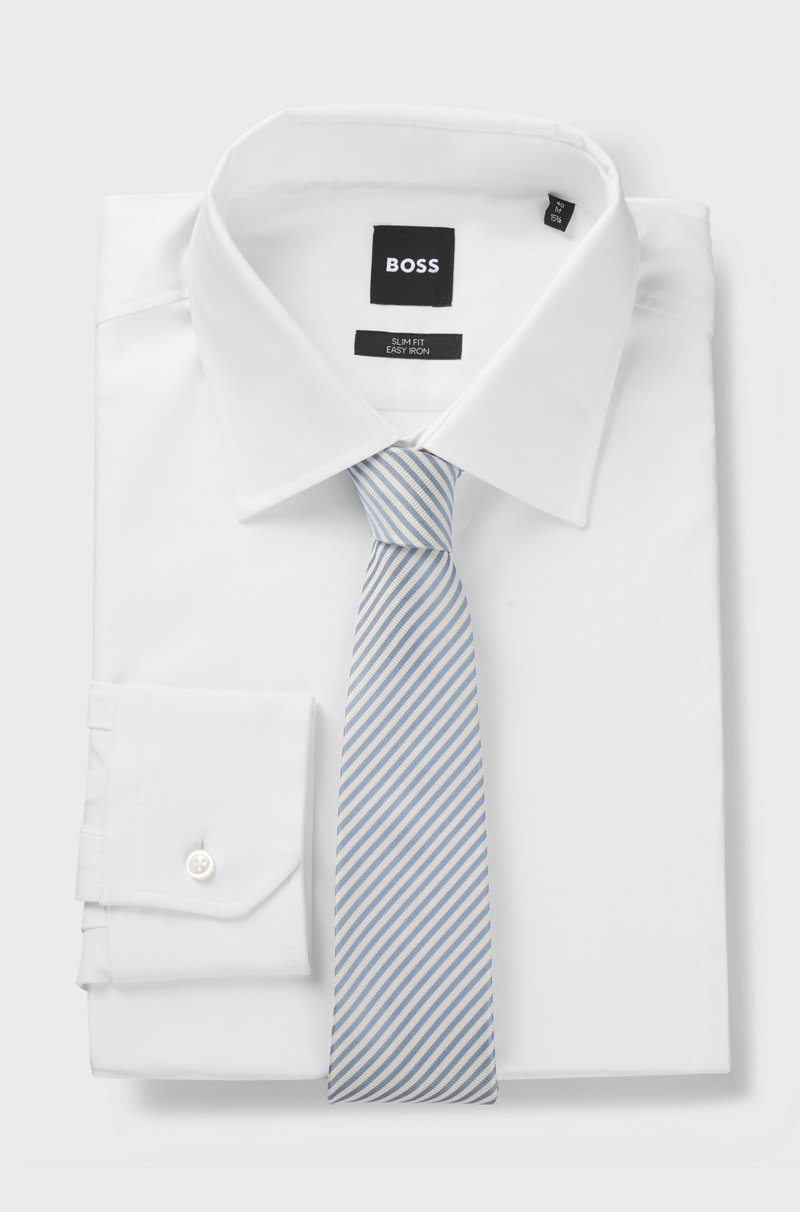 Hugo Boss Corbata A Rayas Diagonales En Seda Italiana