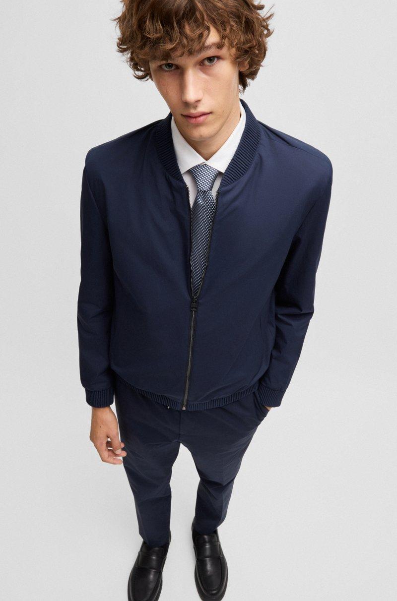 Hugo Boss Corbata Con Motivo Geométrico En Jacquard De Mezcla De Seda