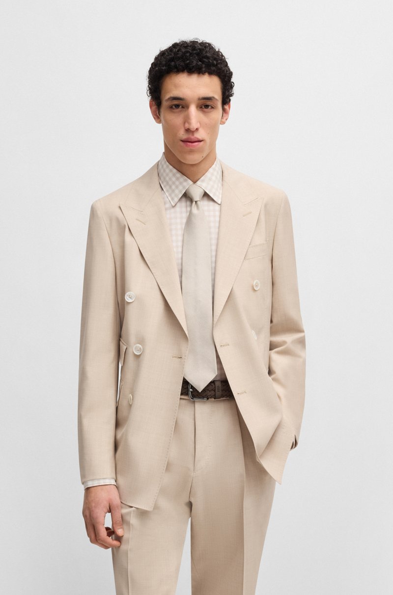 Hugo Boss Corbata Confeccionada En Italia En Jacquard De Seda Con Dibujo