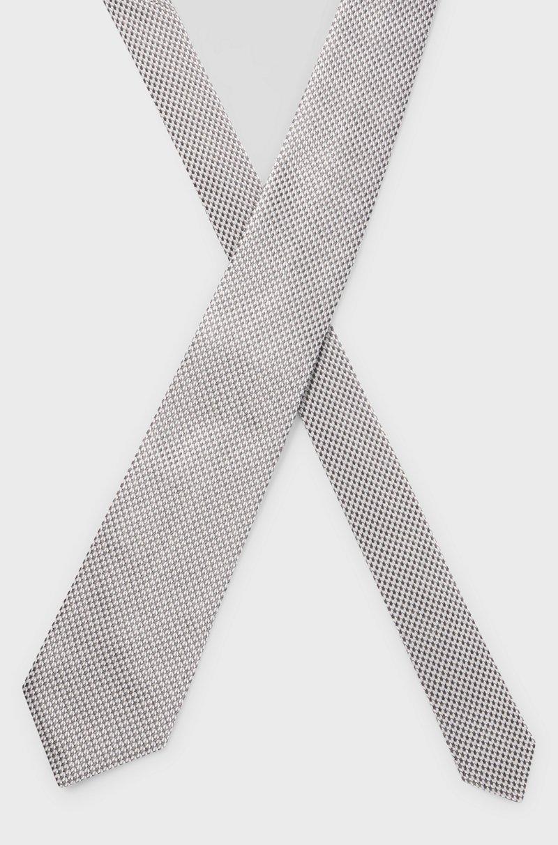 Hugo Boss Corbata Confeccionada En Italia En Jacquard De Seda Con Dibujo