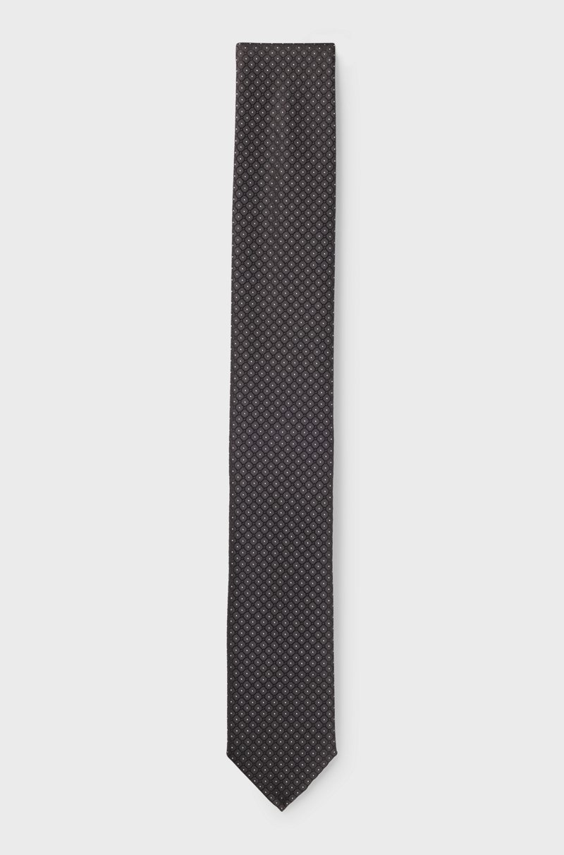 Hugo Boss Corbata De Jacquard De Seda Con Estampado Geométrico