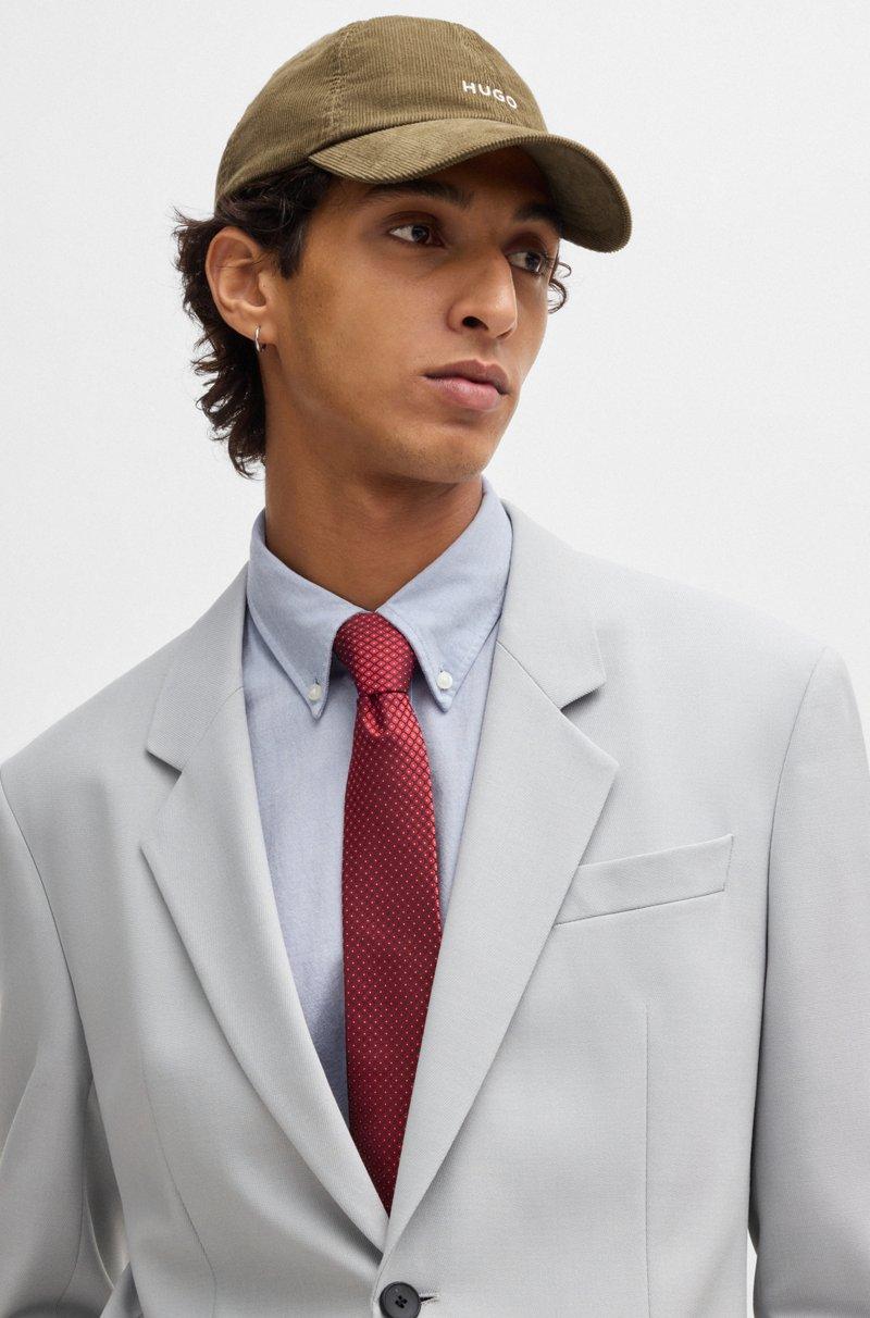 Hugo Boss Corbata De Jacquard De Seda Con Estampado Geométrico