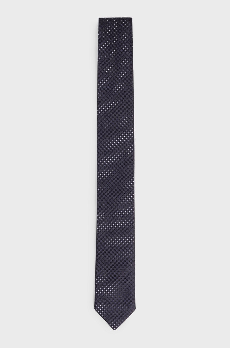 Hugo Boss Corbata De Jacquard De Seda Con Estampado Geométrico