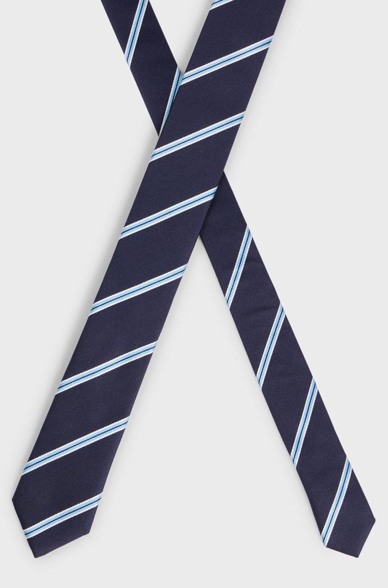 Hugo Boss Corbata De Jacquard De Seda Con Rayas En Diagonal