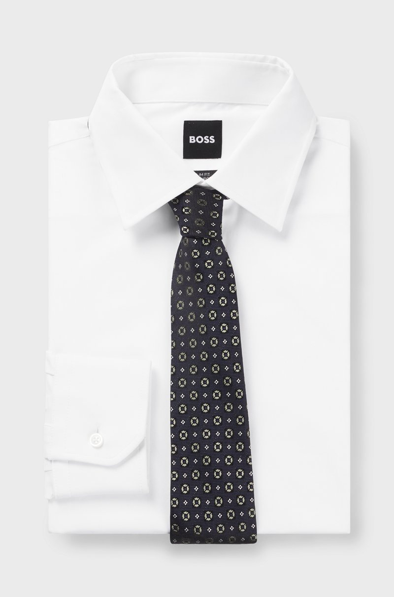 Hugo Boss Corbata De Jacquard En Seda Italiana Estampada