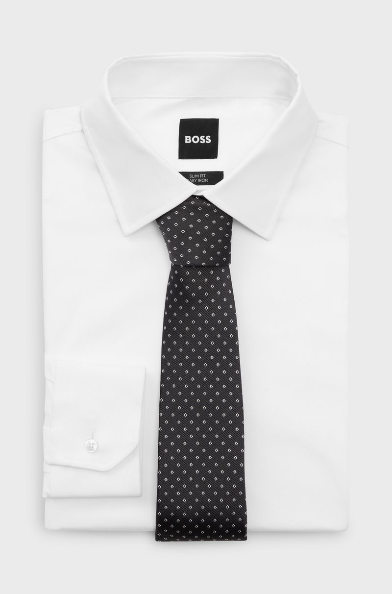 Hugo Boss Corbata De Mezcla De Seda Con Dibujo Tejido En Jacquard