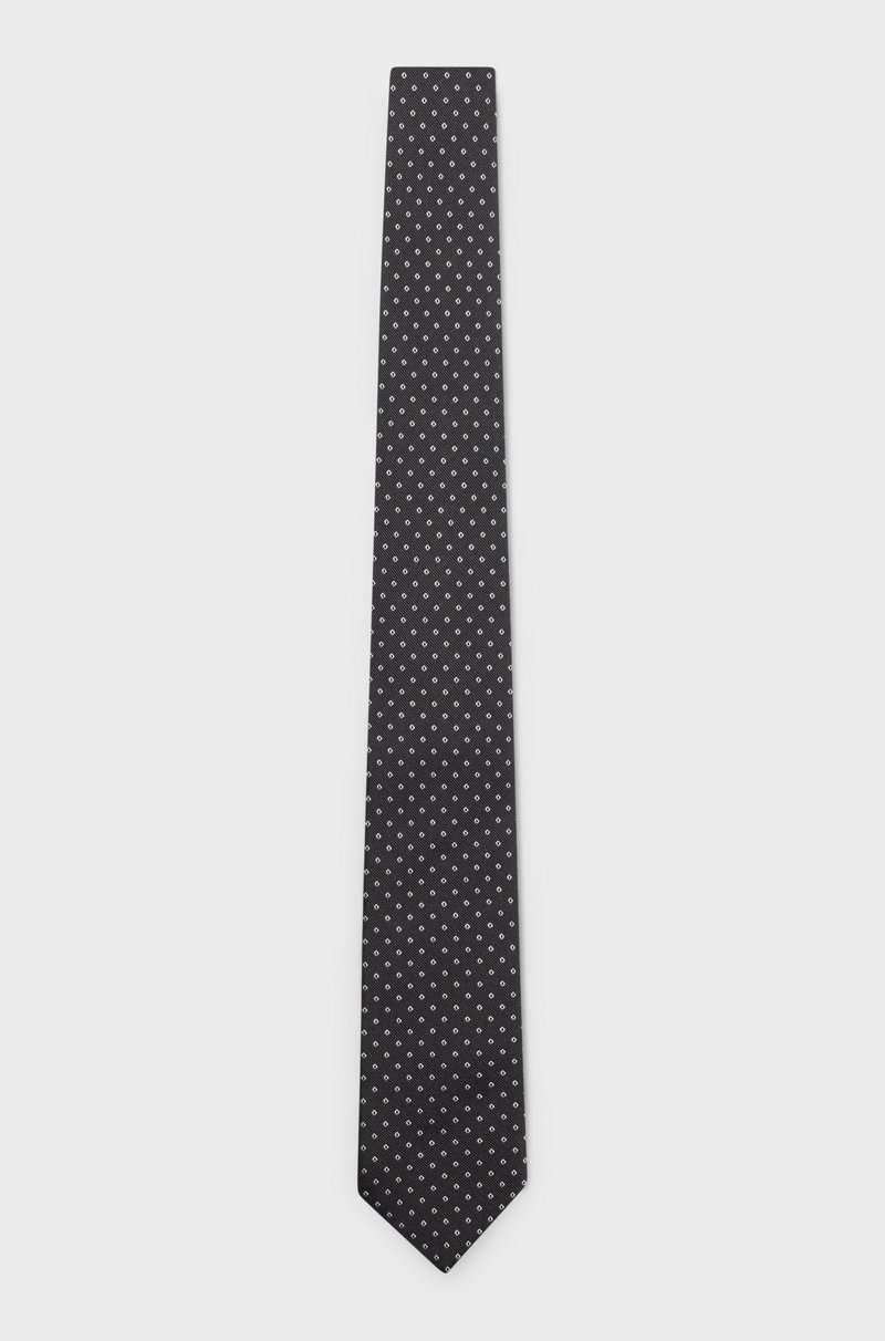 Hugo Boss Corbata de mezcla de seda con dibujo tejido en jacquard