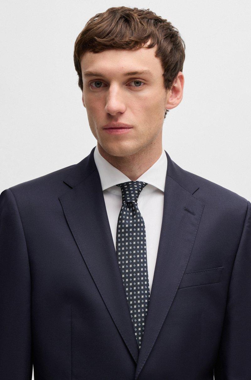 Hugo Boss Corbata De Mezcla De Seda Con Estampado En Jacquard