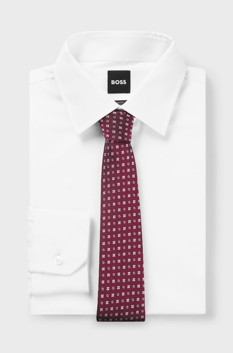 Hugo Boss Corbata De Mezcla De Seda Con Estampado En Jacquard