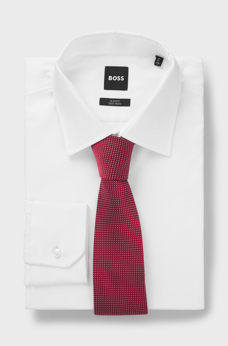 Hugo Boss Corbata De Mezcla De Seda Con Estampado En Jacquard