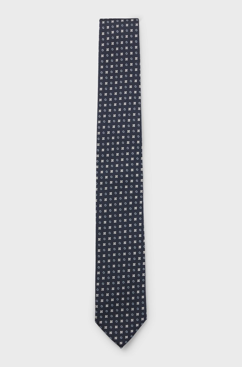 Hugo Boss Corbata De Mezcla De Seda Con Estampado En Jacquard
