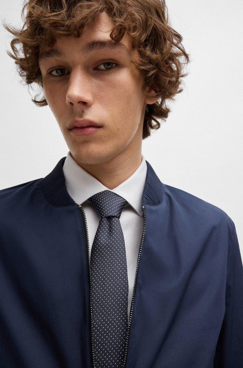 Hugo Boss Corbata De Mezcla De Seda Con Microlunares De Jacquard