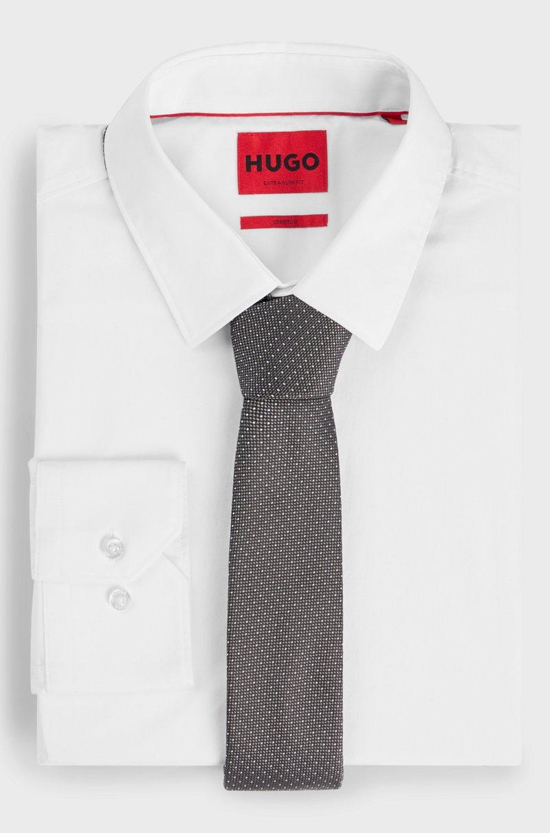 Hugo Boss Corbata De Mezcla De Seda Con Microlunares De Jacquard
