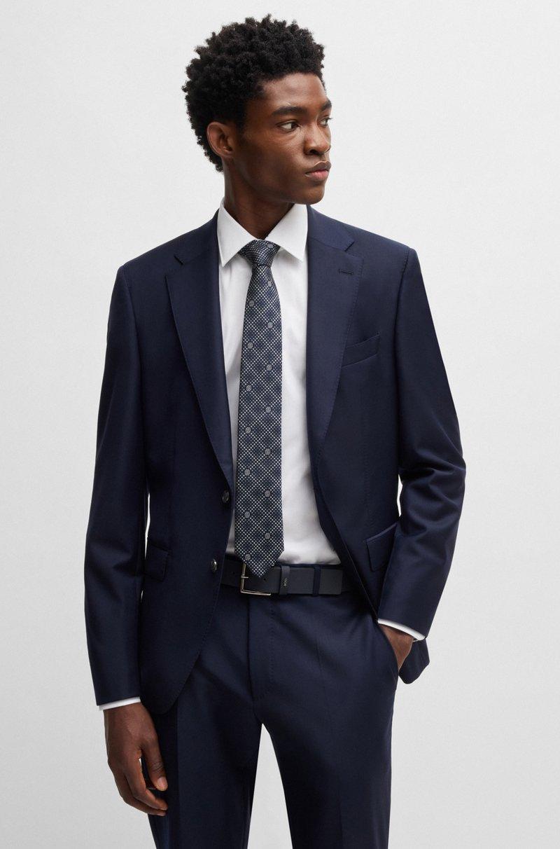 Hugo Boss Corbata De Mezcla De Seda Con Monograma Double B En Jacquard