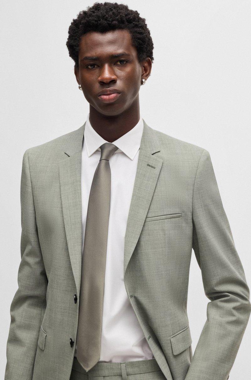 Hugo Boss Corbata De Mezcla De Seda Con Tejido Jacquard