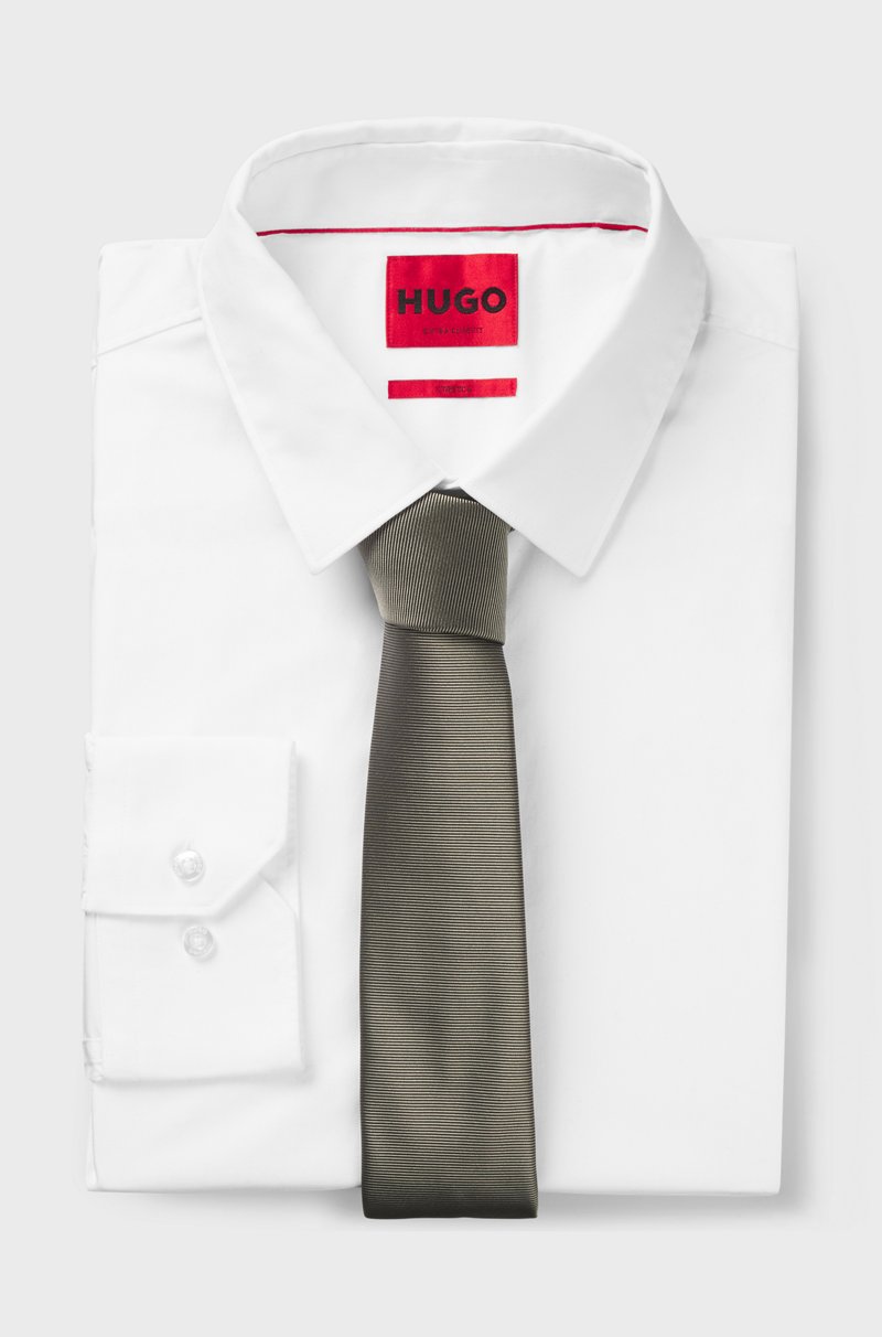 Hugo Boss Corbata De Mezcla De Seda Con Tejido Jacquard