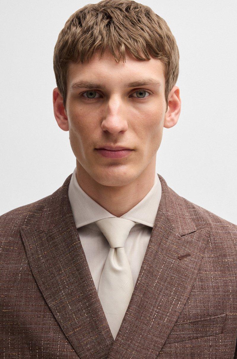 Hugo Boss Corbata En Jacquard De Seda Con Microestampado